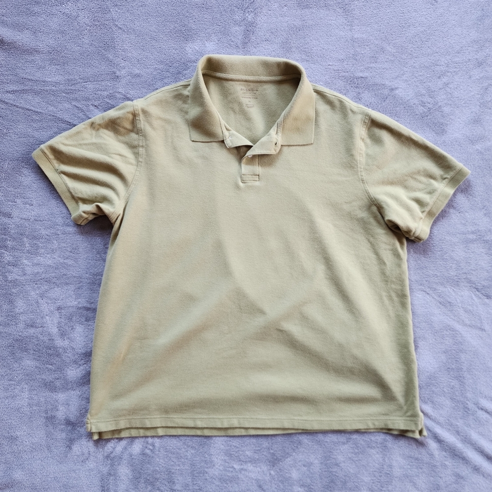 Sonoma Light Green Two Button Placket Lightweight Short Sleeve Collared Polo